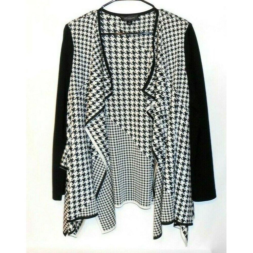 St. John Black Label Waterfall Cardigan Sweater Me